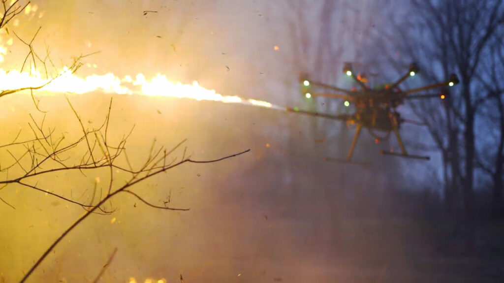 Drohnen Flammenwerfer